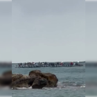 Nueve narcolanchas refugiadas del temporal en las proximidades de Aguamarga.