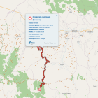 Mapa de la DGT donde se ve afectada la carretera A-1178 entre Serón y Gérgal