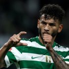 Luis Suárez no para de celebrar goles con el Sporting.