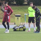 Las caras de Andrés Fernández y Morcillo, este lunes.