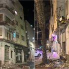 Imágenes del edificio en el que se ha producido el derrumbamiento.