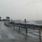 El temporal marítimo en la zona de la Universidad de Almería.