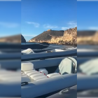 Fragmento del vídeo grabado por la tripulación de las narcolanchas refugiadas hace unos días en San Juan de los Terreros.