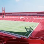 Vista de la tribuna desde la preferencia. El Mediterráneo tendría alrededor de 25.000 butacas.