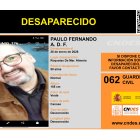 Cartel de Paulo Fernando, desparecido en Roquetas.