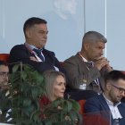 El director deportivo del Almería en la fila de arriba junto a Salva Sevilla.