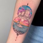 Precioso tatutaje con la Alcazaba y el Arrecife de las Sirenas como protagonistas.