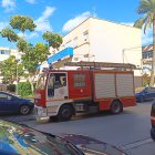 Dotación de bomberos esta tarde en Las 500 Viviendas.