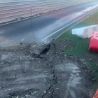 Crecen las grietas y el tamaño del socavón de Sierra Alhamilla.