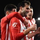 Leo Baptistao celebra su gol al Andorra.