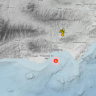Mapa del IGN con los últimos terremotos en Almería.