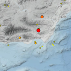 Terremotos ocurridos en Almería durante los últimos 10 días.