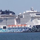 El crucero MSC Euribia en el que se encuentran las almerienses en Dubai.
