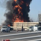 Incendio en el Puerto de Almería.