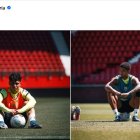 Dos de las estrellas del Almería aparecen sentados en una pose relajada.