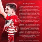 Una despedida elegante para un futbolista agradecido al todavía su club.