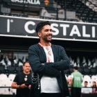 El presidente del Almería en la previa del partido en Castalia ante el Castellón.