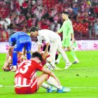 Foto captada al acabar el partido Almería-Málaga.
