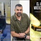 Rodrigo Sánchez López, autor de 'El agua que mueve el molino'; a la derecha, declarando ante el juez tras ser detenido por el Caso Mascarillas.