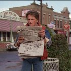 Michael J. Fox en un fotograma de 'Regreso al futuro'.