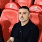 García Pimienta en el Estadio de los Juegos Mediterráneos.