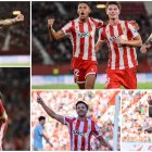 El Almería tiene ocho goleadores, pero nadie se adueña del gol.