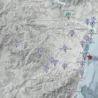 Puntos del levante almeriense en los que se ha percibido el terremoto de este martes 29 de septiembre.