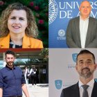 Verónica Victoria Márquez y Gabriel Aguilera (arriba); Pablo Román y Miguel Company (abajo), docentes e investigadores de la UAL finalistas de los premios nacionales de Enfermería.