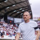 Alberto González en su último partido como entrenador del Albacate.