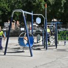 Avance en los trabajos de remodelación del parque infantil.