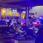Policía Nacional en la planta de reciclaje.