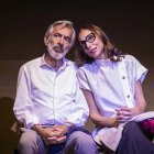 Imanol Arias junto a María Barranco durante la obra 'Mejor no decirlo', con la que visitan Almería este viernes.