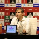 Albert Celades en su última rueda de prensa como técnico amarillo.