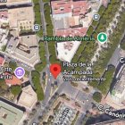 Localización en Google Maps de la antigua Plaza Emilio Pérez.
