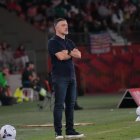 García Pimienta en el Estadio de los Juegos Mediterráneos.