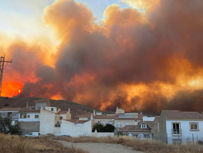 Incendio forestal en Los Gallardos.