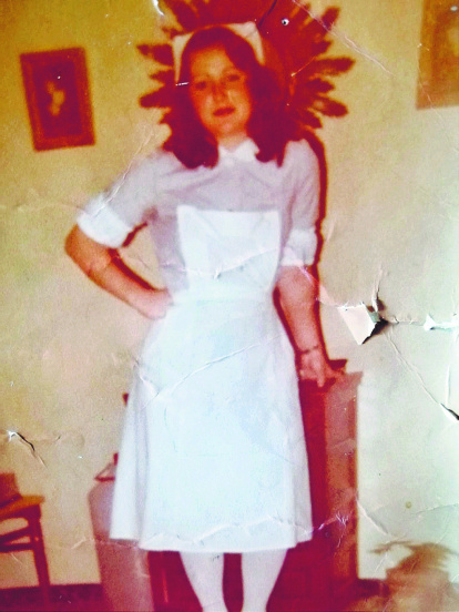 Toñi Cantón en su etapa de estudiante de ATS.