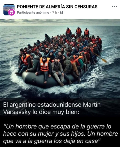 Publicación en un grupo de Facebook de la provincia.