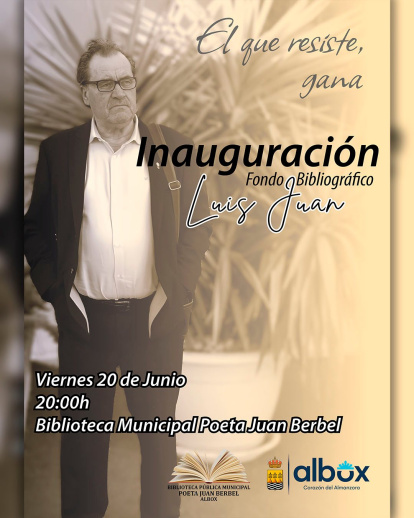 Cartel del homenaje a Luis Juan Sánchez en Albox.
