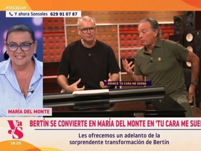 María del Monte observa a Bertín preparando su imitación.
