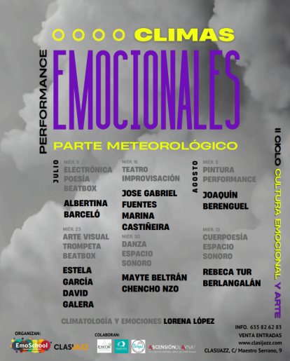 Cartel de 'Climas Emocionales Performance'.