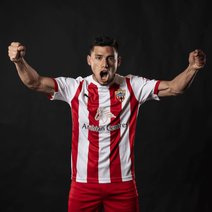 Lucas Robertone en su primera imagen como rojiblanco en 2020.