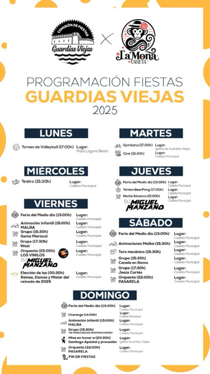Programación Fiestas Guardias Viejas 2025