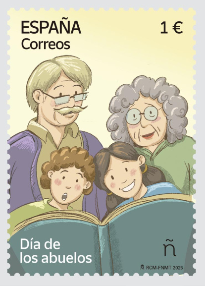 Sello de Correos por el Día de los Abuelos