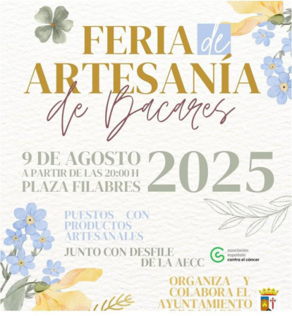 Cartel Feria de Artesanía de Bacares
