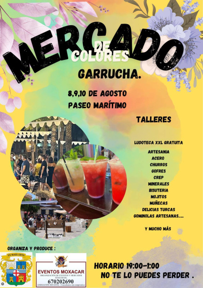 Cartel del Mercado de colores de Garrucha