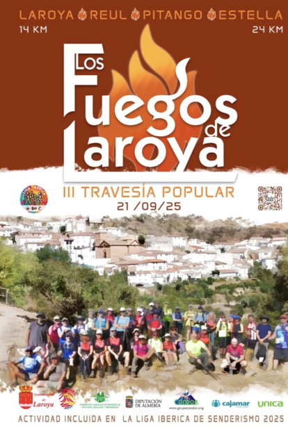 Cartel de la Travesía Popular 'Los fuegos de Laroya 2025'