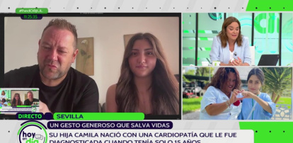 Imagen de los protagonistas en directo con Toñi Moreno en Canal Sur.