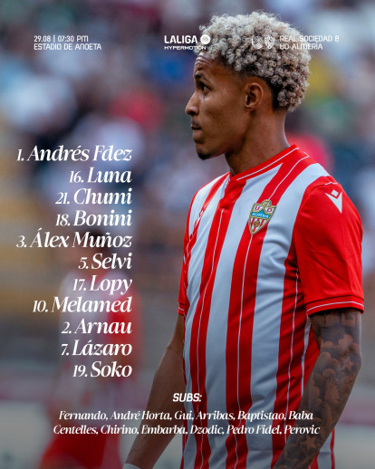 Cuando sale el 11 del Almería comienza el debate de la afición.