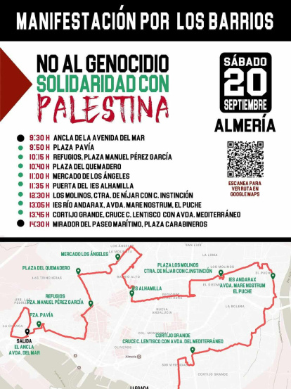 Cartel de la manifestación del próximo sábado 20 de septiembre.